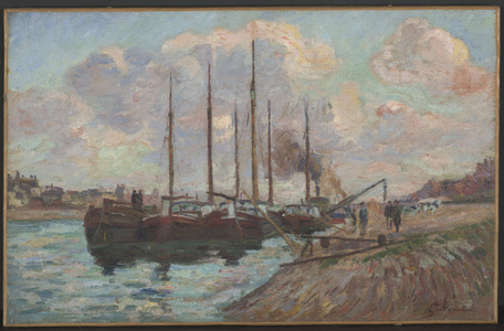 The Quay at Austerlitz (oil on canvas)