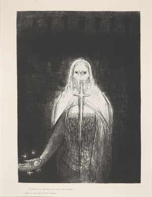 'He held the seven stars in his right hand...', illustration from the series 'Apocalypse de Saint-Jean', 1899 (litho)