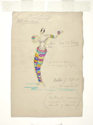 Costume sketch, 1920s (w/c & graphite on paper)