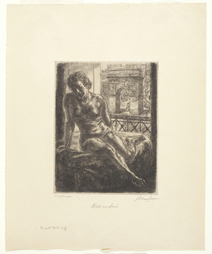 Nude and Arch, 1933 (etching on paper)