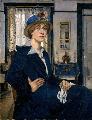 The Visitor, 1916 (oil on canvas board)
