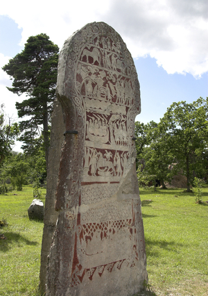 Stele Viking a Bunge, Gotland, Sweden.