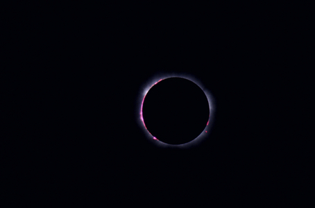 Eclipse of the sun seen from Le Havre, France