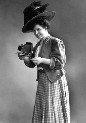 Portrait of a Woman with a Camera, circa 1915