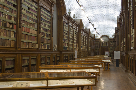 Interior of the Biblioteca Palatina, Parma, Emilia Romagna, Italy, Europe. Photography