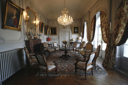 Chateau de Colliers, parlor, Muides-sur-Loire (Muides sur Loire), France, Europe