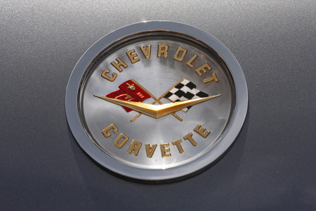 Chevrolet Corvette Stingray emblem, Jim Clark Revival Historic Grand Prix 2008, Hockenheim, Baden-Wuerttemberg, Germany, Europe