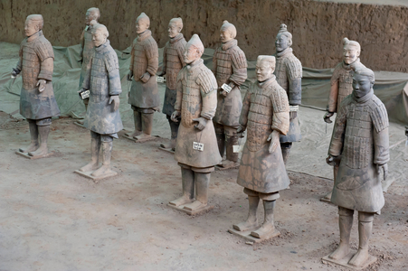 Terracotta Army warrior, Mausoleum of Emperor Qin Shi Huang, 3rd century BC (photo)