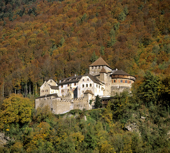 Schloss Vaduz castle, 12th century, autumn, residence of the Principality of Liechtenstein, Europe