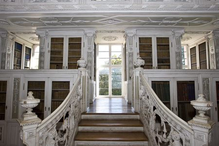 Library, Lordship Church, Amorbach, Hesse, Germany. Photography