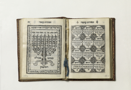 Calendar for counting the omer, c.1794 (ink on parchment)