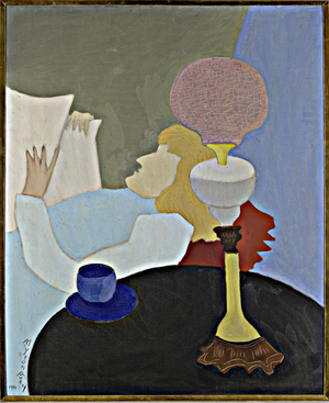 March Avery at the Table, 1946 (oil on canvas)