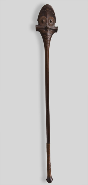 U'u ceremonial club, Marquesas Islands, early to mid-19th century (rattan wood)