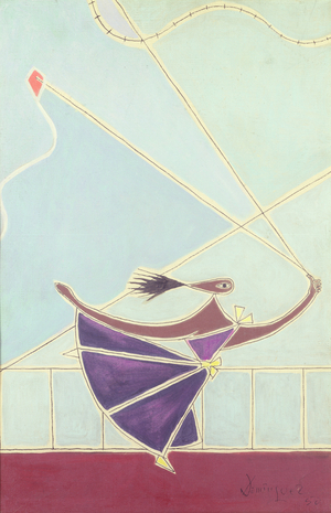 The Kite, 1950 (gouache & oil on canvas)