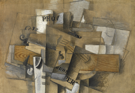 Still life with violin, 1913 (oil & charcoal on canvas)