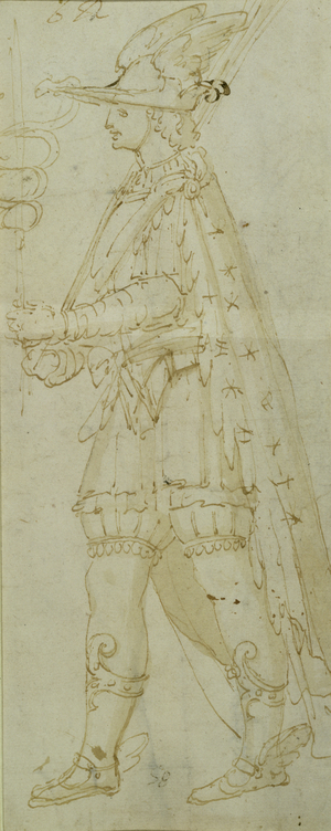 Costume of Mercury, c.1571 (brown ink & wash on paper)