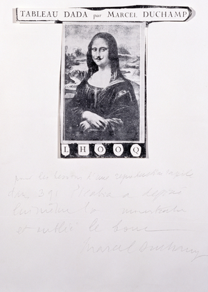 Picabia's Mona Lisa, 1965 (pencil & collage on paper)