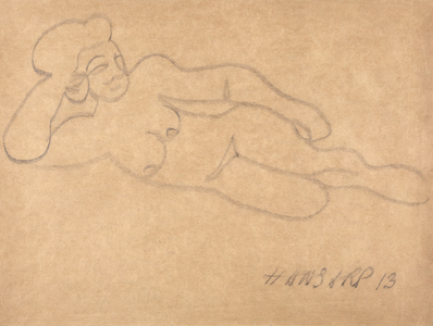 Nude, 1913 (charcoal on paper)