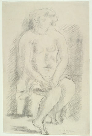 Seated Woman, c.1920 (chalk)