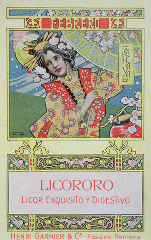 February, from a calendar for Henri Garnier & Co., 1902 (colour litho)