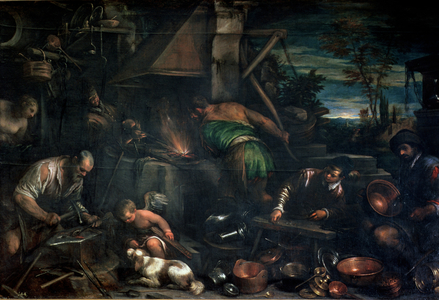 The Forge of Vulcan (oil on canvas)