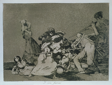 193-0082186 And they are like wild beasts, plate 5 of 'The Disasters of War', 1810-14, pub. 1863 (etching)