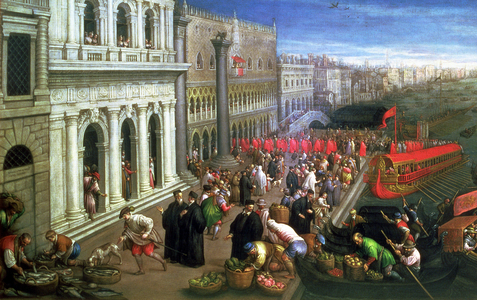 Riva degli Schiavoni, Venice (oil on canvas) (detail of 64549)