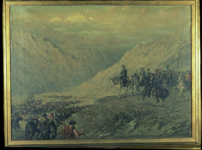 The Passage of the Andes in 1817 (oil on canvas)