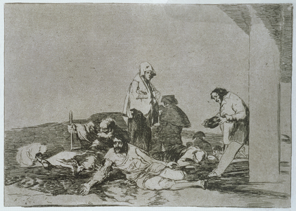 It's no use crying out, plate 58 of 'The Disasters of War', 1810-14, pub. 1863 (etching)