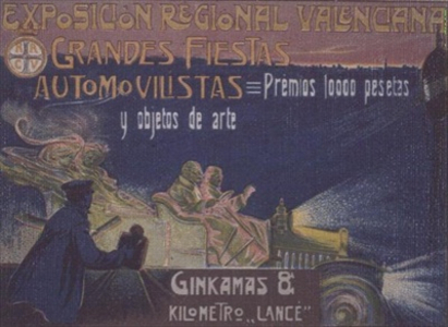 Publicity Poster for Cars from the Valencian Regional Exhibition, 1909