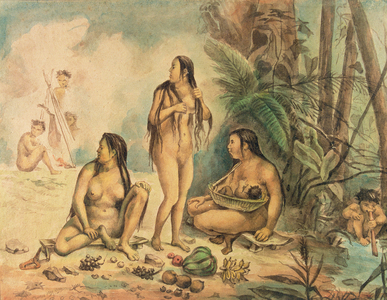 Indigenous Population of Cantagalo, c.1826 (w/c on paper) (see also 177054)