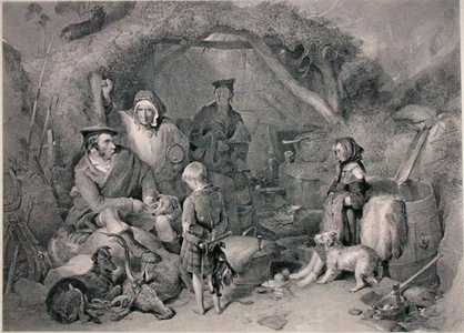 The Highland Whiskey Still, engraved by Robert Graves, published 1876 (engraving)