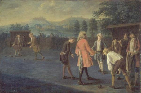 Figures on a Bowling Green (panel)
