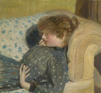 Girl on a Sofa, 1891 (oil on canvas)