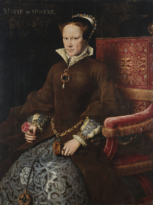 Mary I, Queen of England, 1554 (oil on oak panel)
