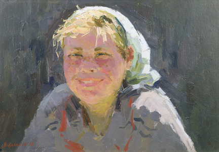 A Girl Farmer from Virgin Lands, 1955 (oil on board)