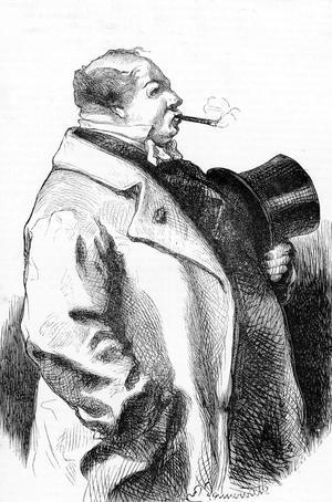 Portrait of a smoker, 1856 (engraving)