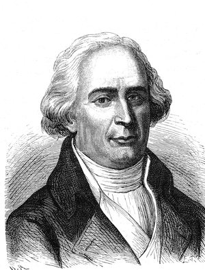Jacques Etienne De MONTGOLFIER (1745-1799), inventor of the hot air balloon with his brother Joseph Michel, in 1782. Engraving 1867
