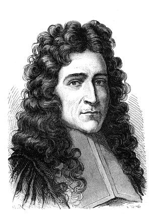 Jean DOMAT (1625-1696), French lawyer under LOUIS XIV. Engraving 1864