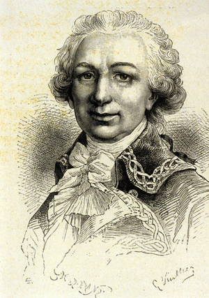 Portrait Of Louis Antoine Comte de Bougainville (1729-1811), French navigator. Engraving of the 19th century.