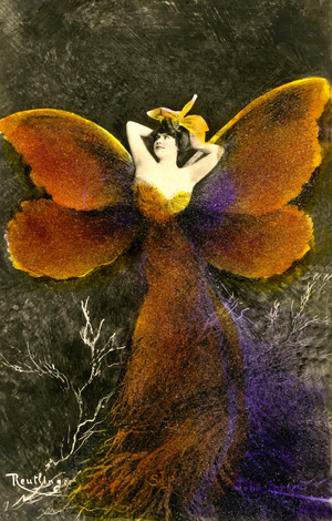 The Butterfly Woman: Postcard of 1920