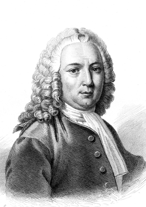 Louis Urbain AUBERT DE TOURNY (1695-1760), French administrator and intendant, transformed the city of Bordeaux. Engraving 1841