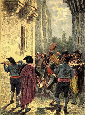 Spanish Serenade. Engraving in “The Peoples of the Earth” 1890.