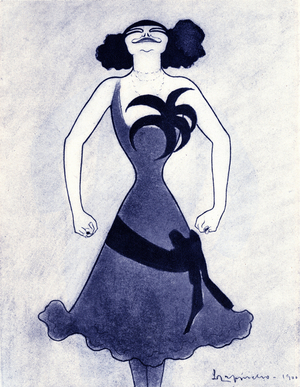 Cartoon of the Polar Comedian and Singer (Emilie Marie Bouchaud) (1874-1939) Drawing by Leonetto Cappiello (1875-1942) 1900