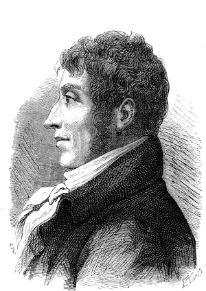 Etienne Gaspard ROBERTSON (1763-1837), Belgian physicist, aeronaute and inventor of the parachute. Engraving 1867