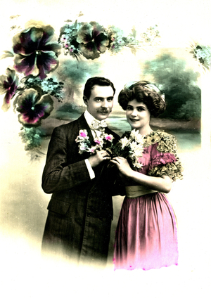 The Engagement - The Engagement Postcard 1920
