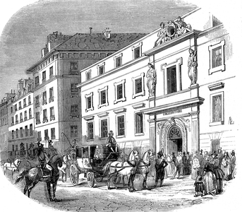 Paris Conservatoire in the 1830's (engraving)