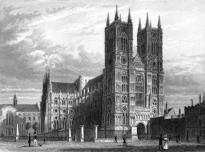Westminster Cathedral, London 1858 (engraving)