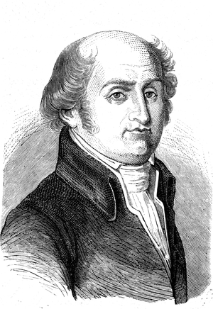 CharlesGilbert ROMME (1750-1795), French mathematician, revolutionary and politician. Engraving 1868
