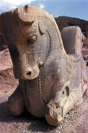 Double Bull from a capital, Achaemenian period, c.500 BC (photo)